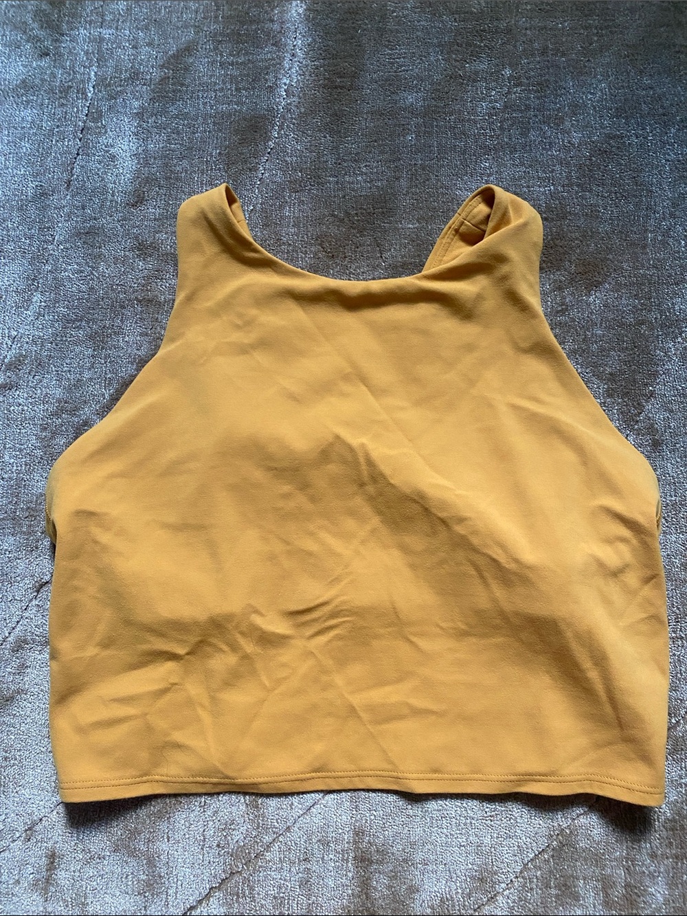 Athleta orange Yellow High-Neck Crop Top